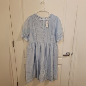 Light Blue Dress With Pockets